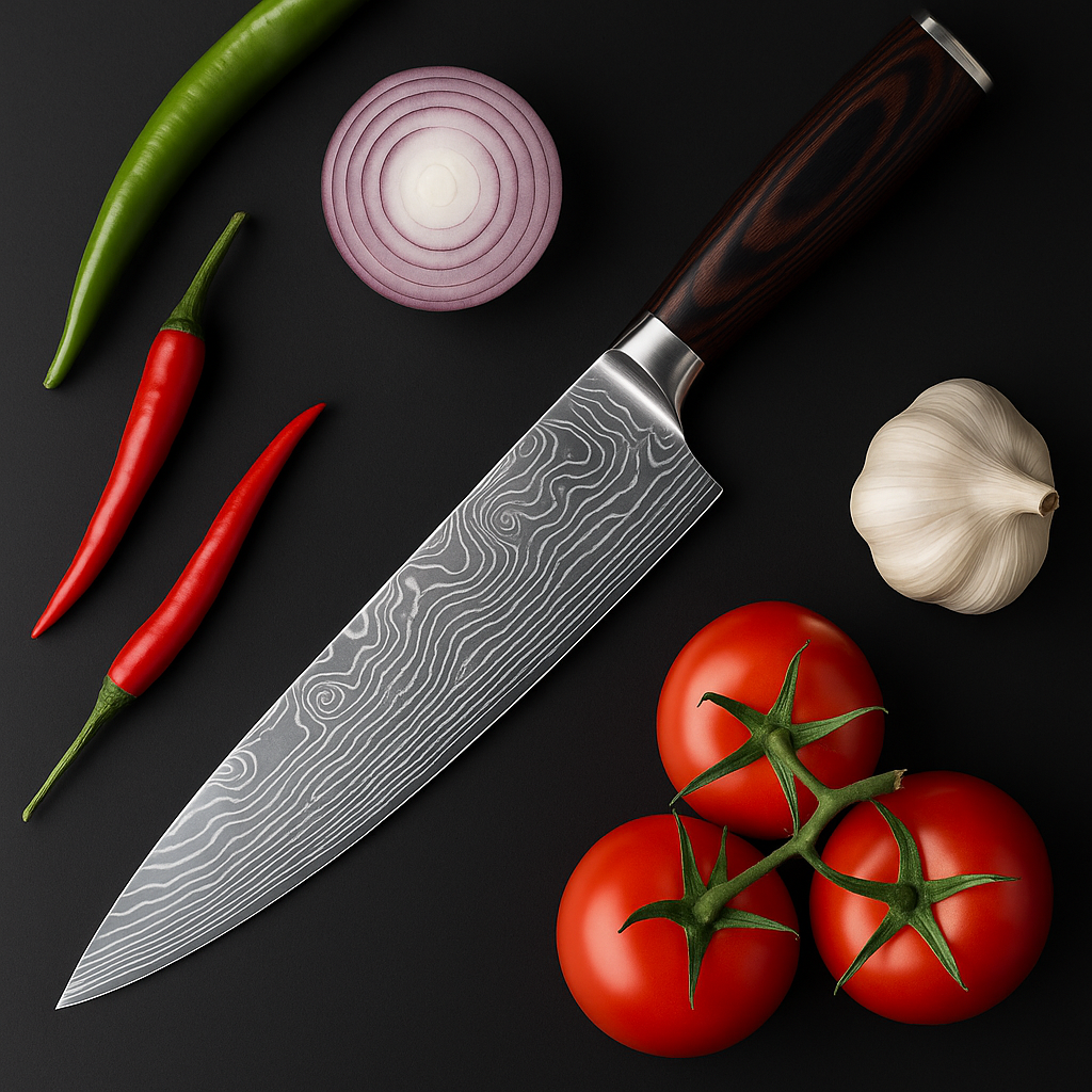Bravur Kuchařský Nůž Damascus