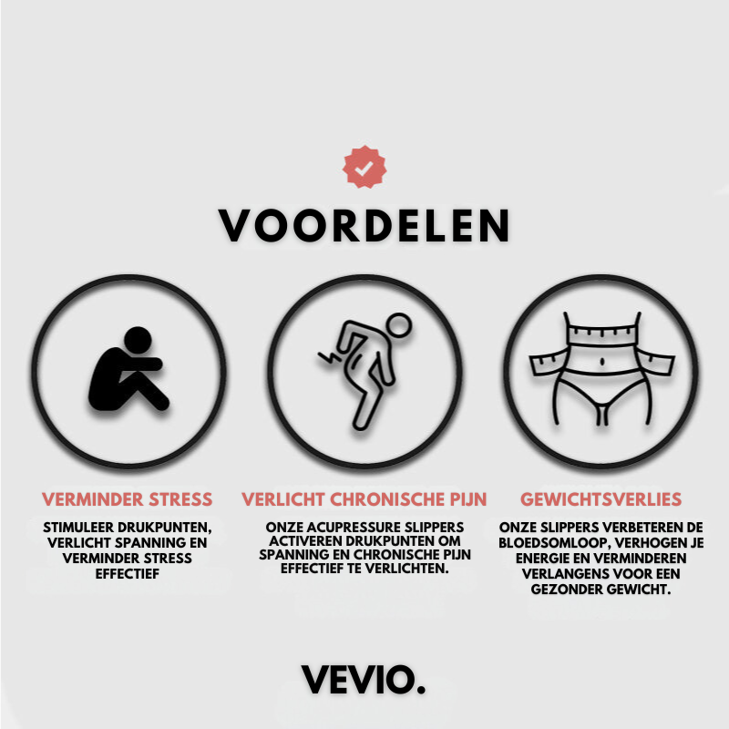 VEVIO™ Acupressure Slippers - Verlicht Pijn & Verbeter Bloedcirculatie
