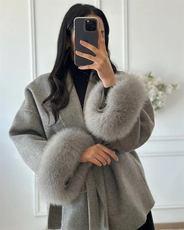 Luxe Fur Wrap Coat