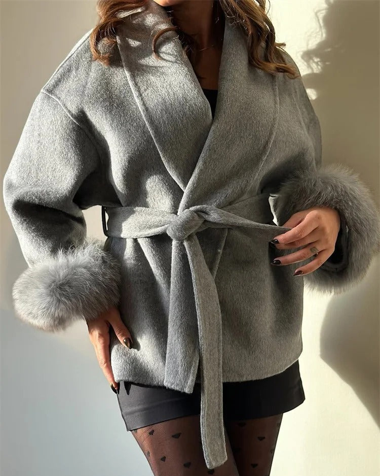 Luxe Fur Wrap Coat