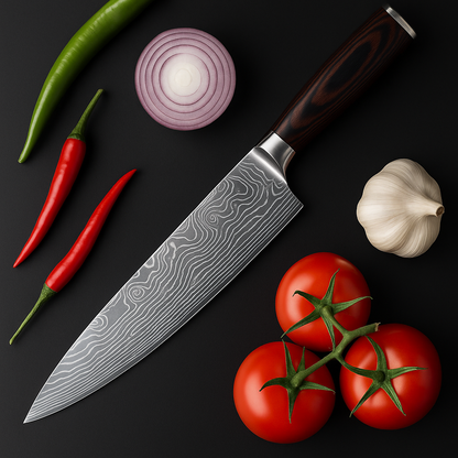 Bravur Kuchařský Nůž Damascus