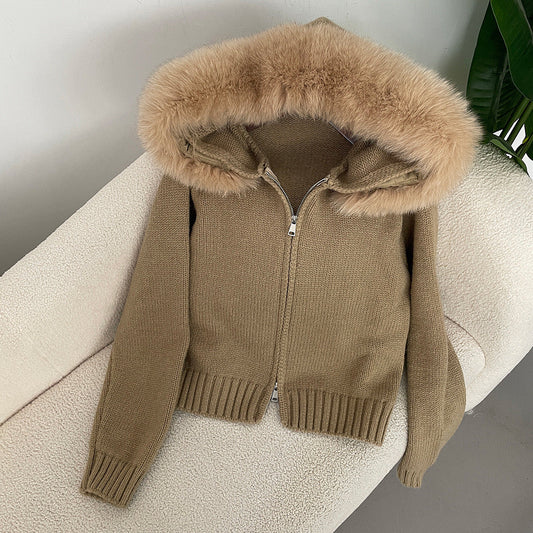 Luxe Fur Knit Cardigan