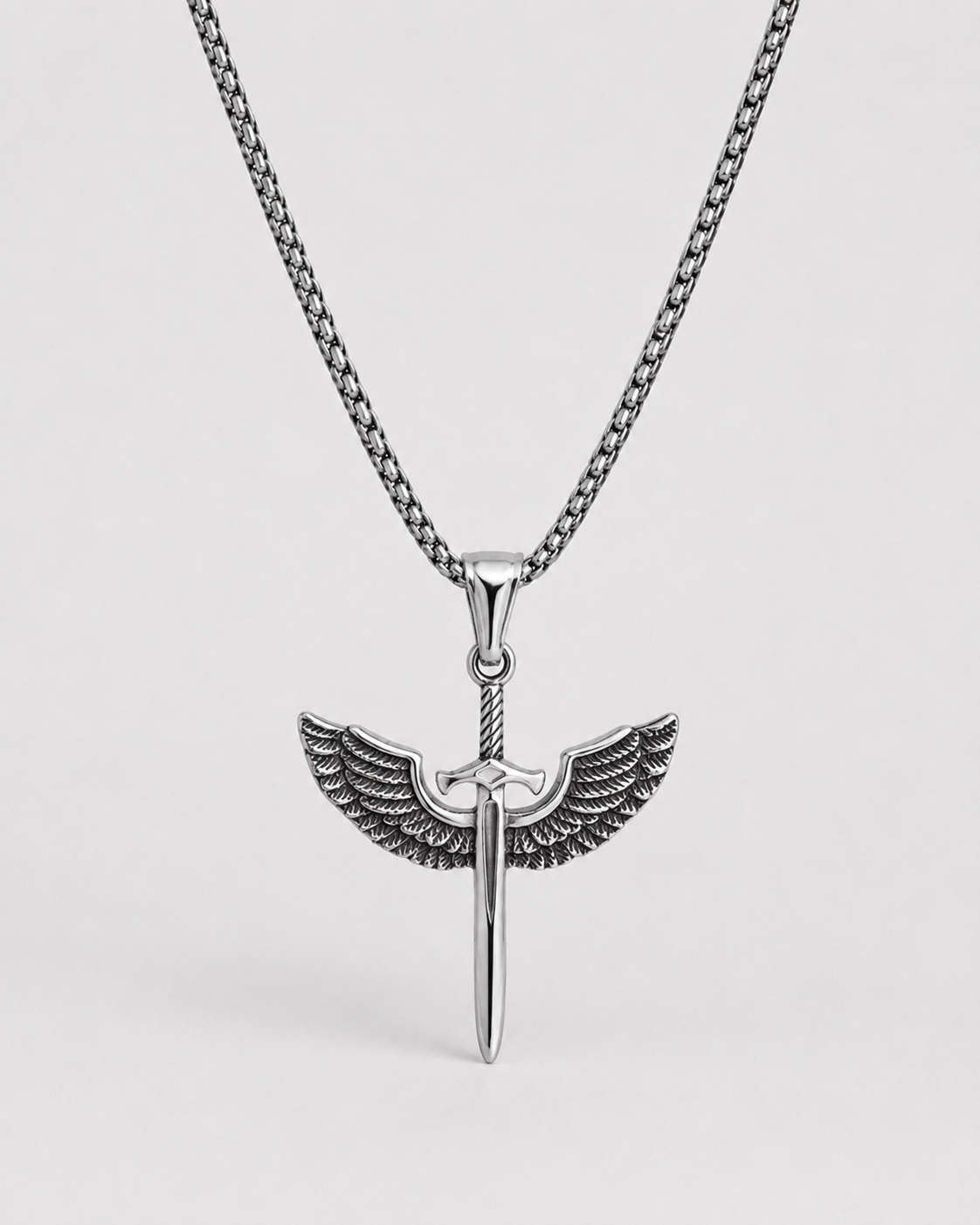 Winged Sword Necklace