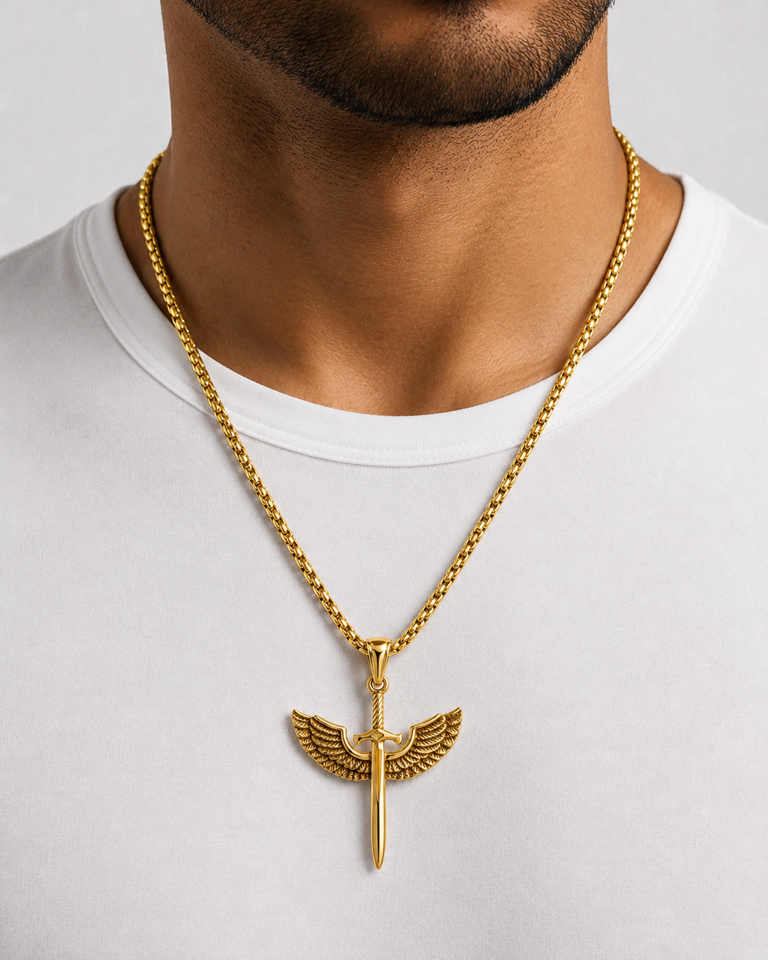 Winged Sword Necklace