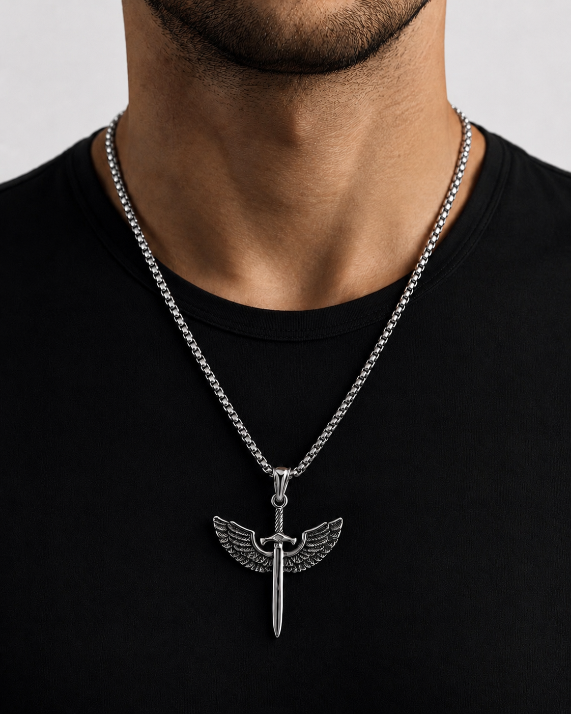 Winged Sword Necklace