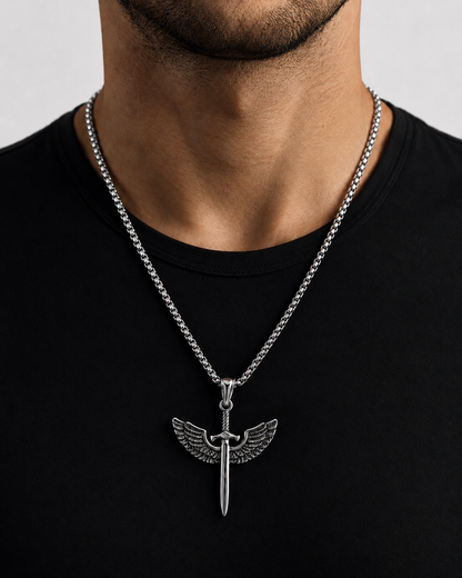 Winged Sword Necklace