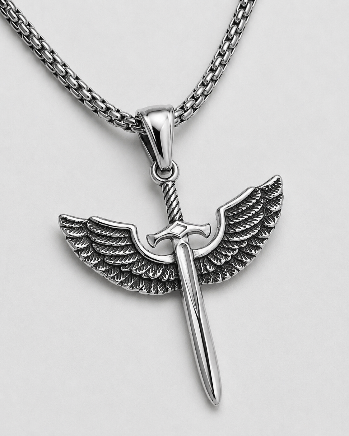 Winged Sword Necklace