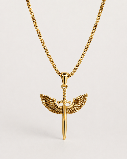 Winged Sword Necklace