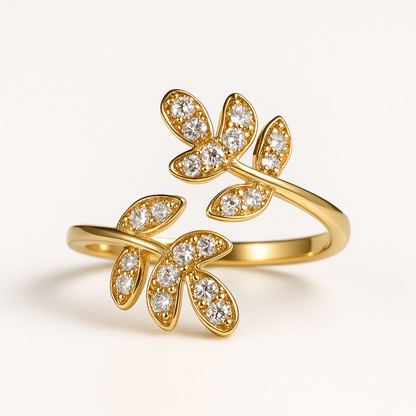 Lunaria Leaf Ring
