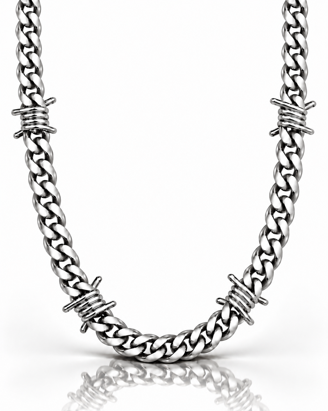 Barbed Wire Cuban Chain 9mm